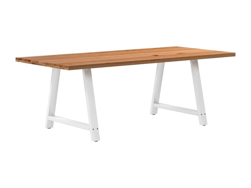 Light brown rectangular solid oak dining table 03478CVBY