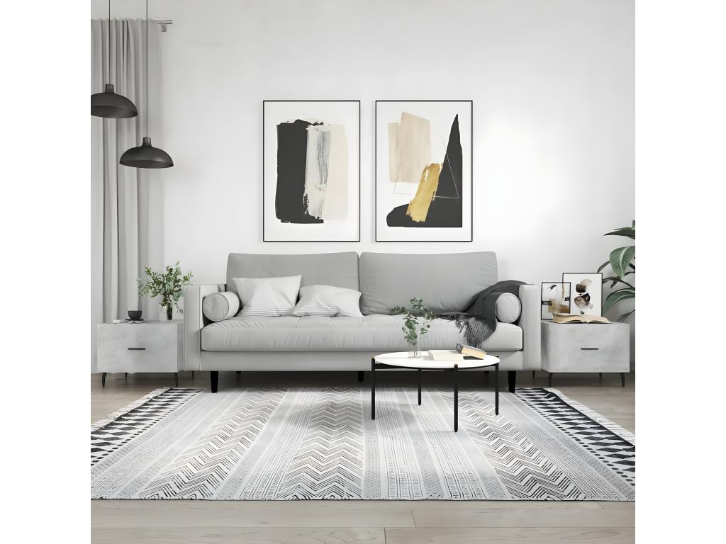 Coffee tables, 2 pcs, concrete grey, 50x50x40 cm, engineered wood, 52481BMOL