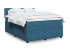 Artanzy bed base and blue 160x200 cm velvet mattress 81051CQNT
