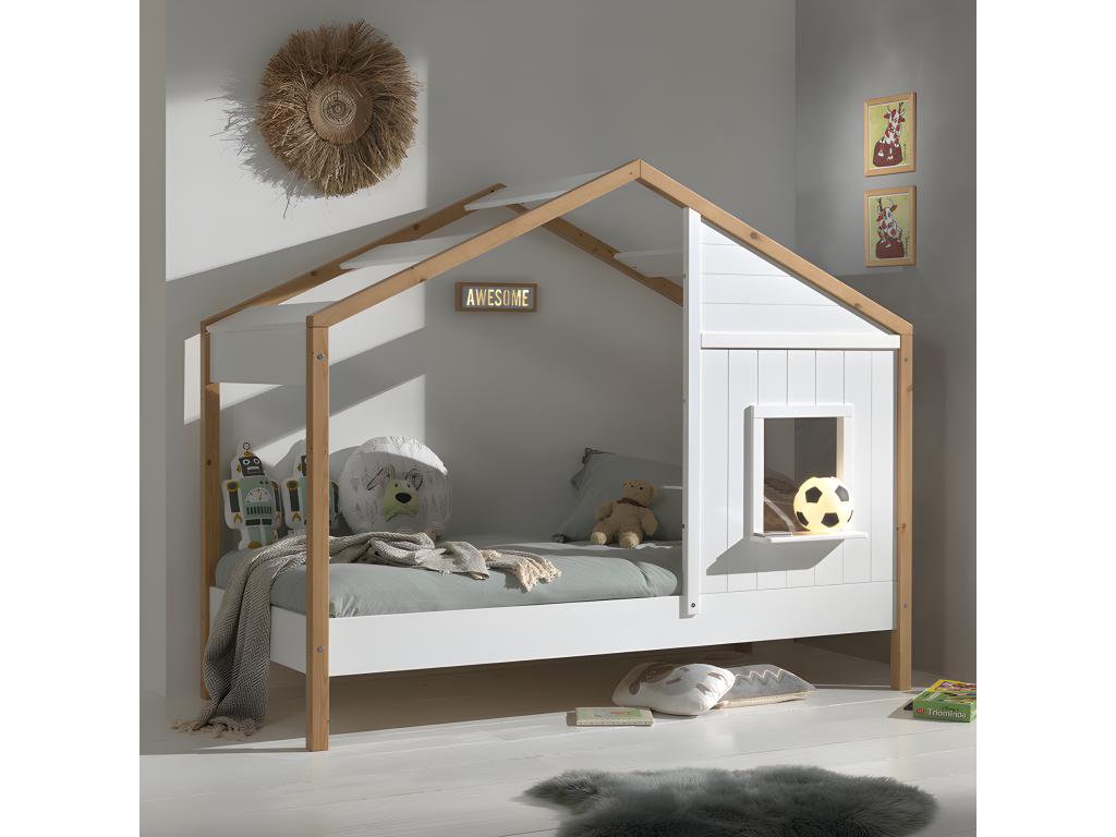 Delimoa II Children's Cabin Bed 90x200cm White 19331PIZV