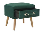 2-Piece Bedside Tables, Green, 40x35x40 cm, Velvet, 86103NYHB