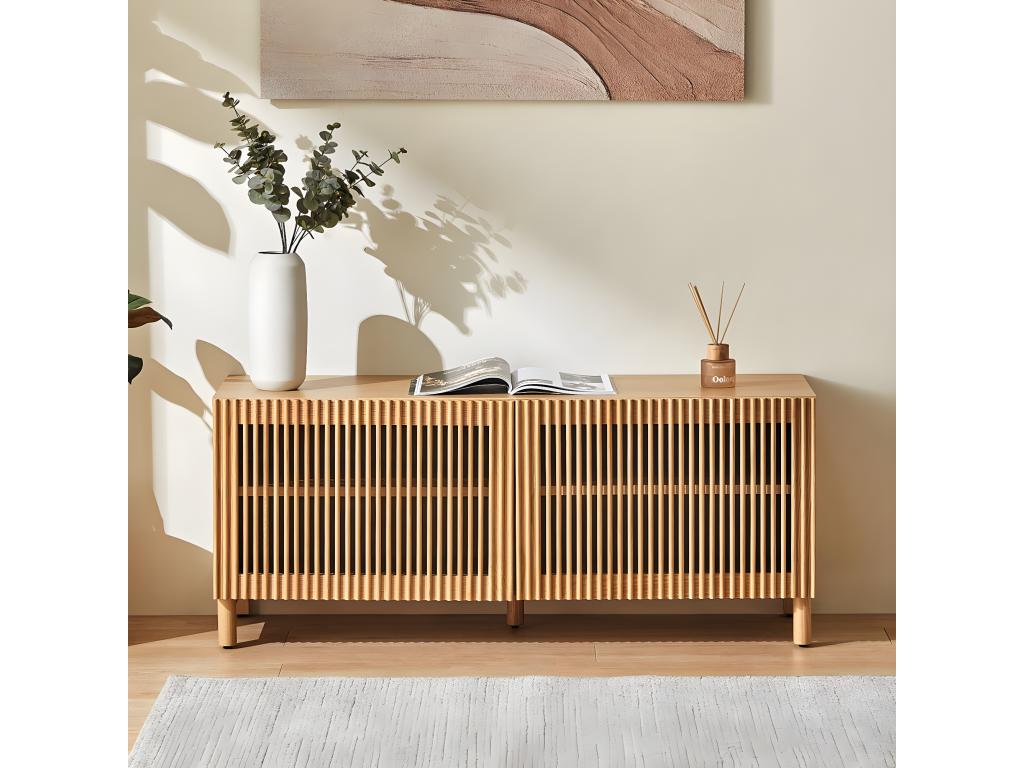 2-door sideboard in wood/ash, 120 cm - Artanzy 07312FTPC