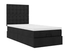 Artanzy bed frame with black mattress 80x200 cm fabric 84894EQGZ
