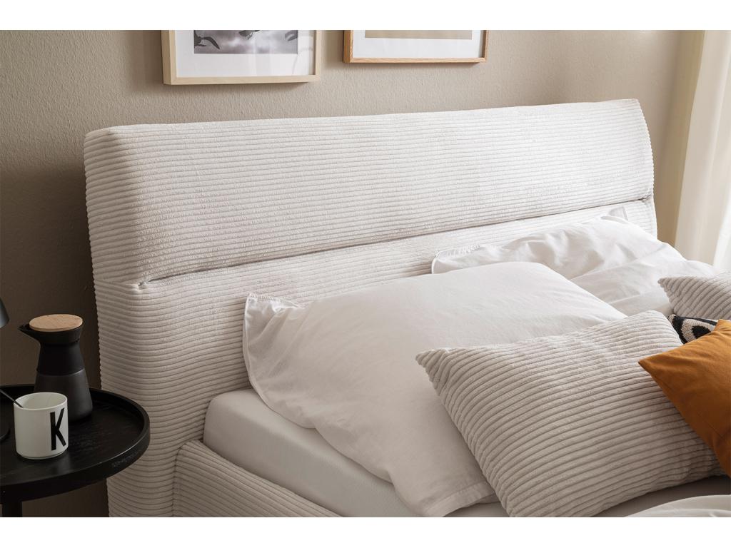 Bed - white corduroy - Delimoa 76013CWEJ