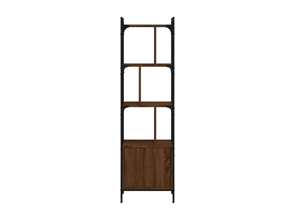 Bookcase with door, brown oak, 44.5x30x154.5 cm, 39952EPYS