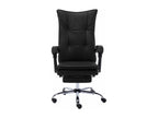 Black leather armchair/chair, 64x68x120 cm, 02 0024040 09365LULP
