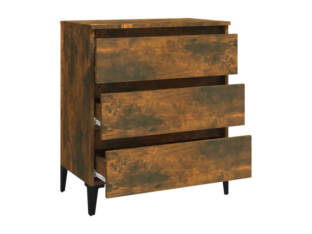 Smoked Oak Sideboard 60x35x69 cm Engineered Wood 62892PRHW