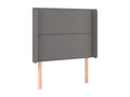 LED Headboard Grey 83x16x118/128 cm Faux Leather 16528WJPE