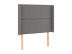 LED Headboard Grey 83x16x118/128 cm Faux Leather 16528WJPE