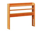 Bed frame without mattress, brown wax finish, 75x190 cm, solid pine wood, 90139BEEP