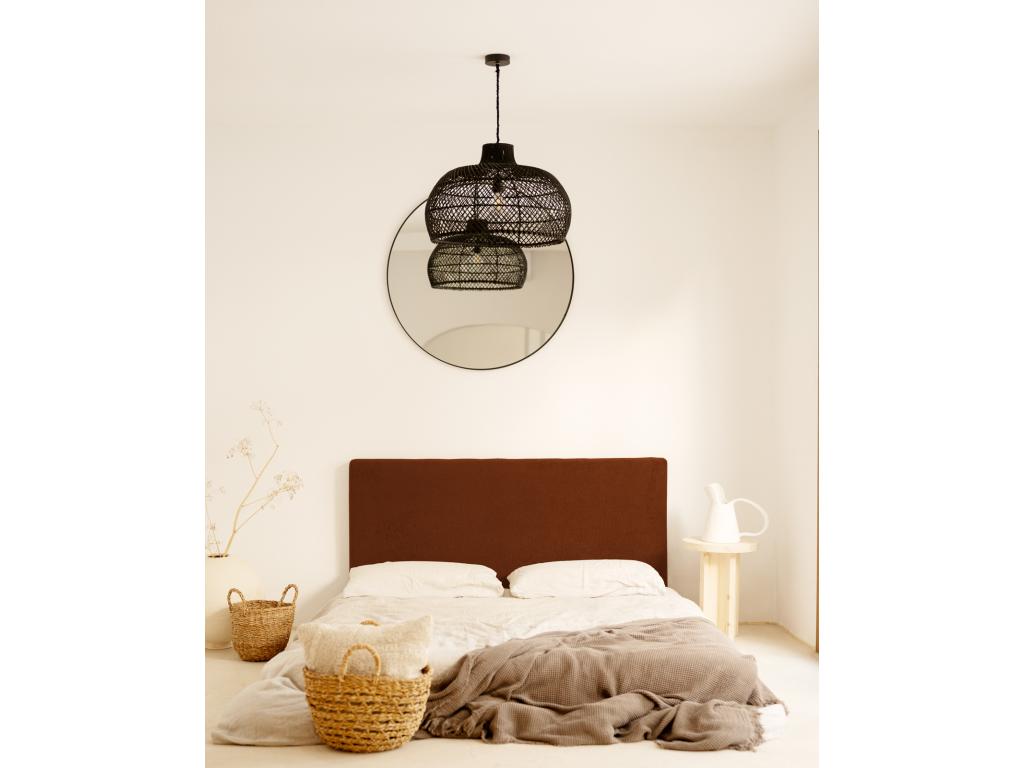 Terracotta cotton headboard 180x80cm - Delimoa 35146TRTU