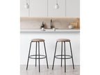 Set of 2 Artanzy Light Brown Velvet Bar Stools 16377RLJH