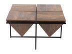 Pyramid coffee table in wood and metal - Artanzy 46191MDQS