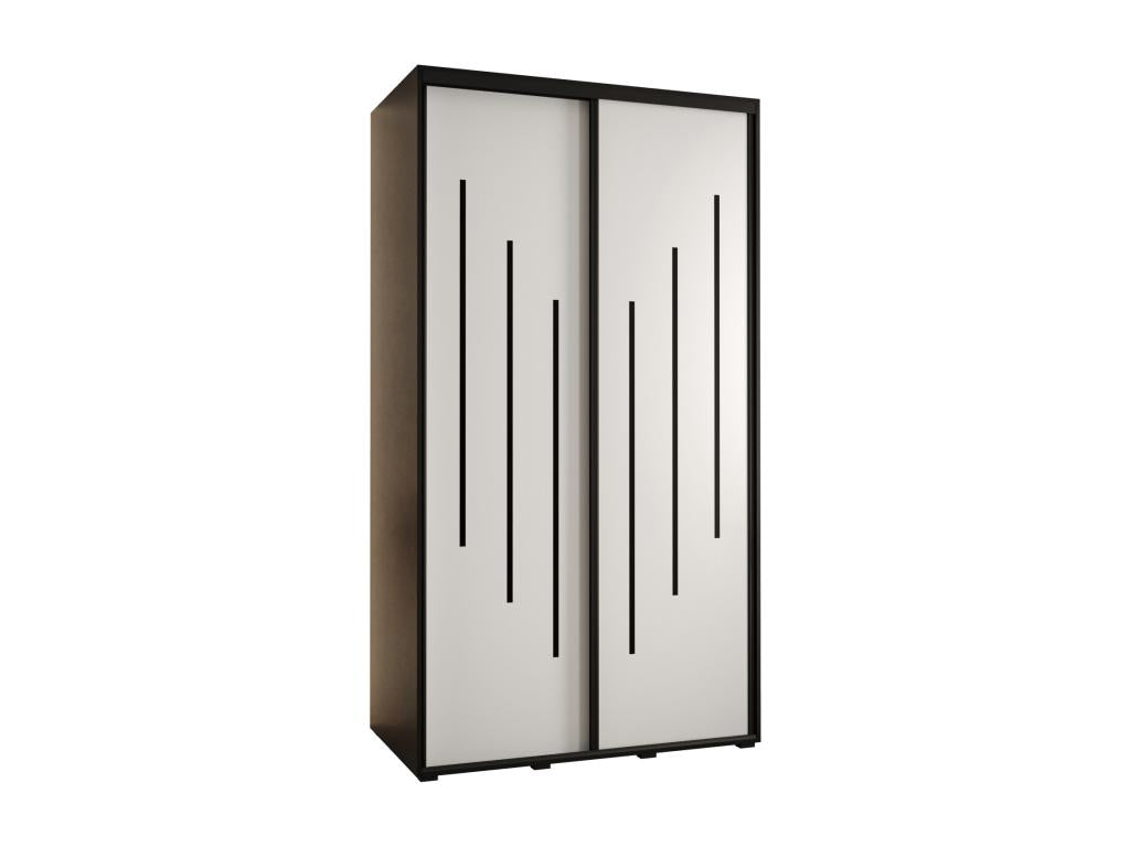Delimoa 8 Sliding Door Wardrobe 235.2/130/60 2 Doors Black/White/Black 47889GAWJ