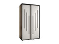 Delimoa 8 Sliding Door Wardrobe 235.2/130/60 2 Doors Black/White/Black 47889GAWJ