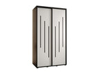 Delimoa 8 Sliding Door Wardrobe 235.2/130/60 2 Doors Black/White/Black 47889GAWJ