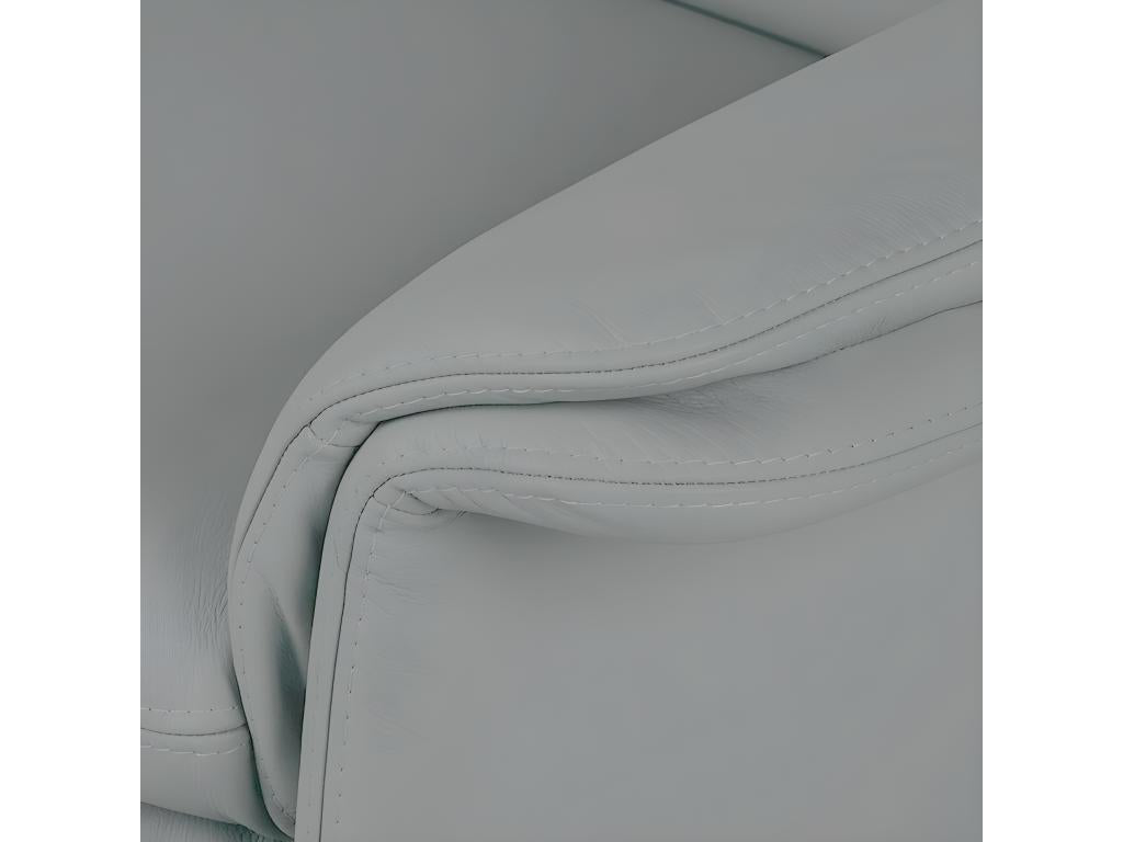 COMO 3-seater sofa in all Italian cowhide leather, light grey, 59943AEWZ