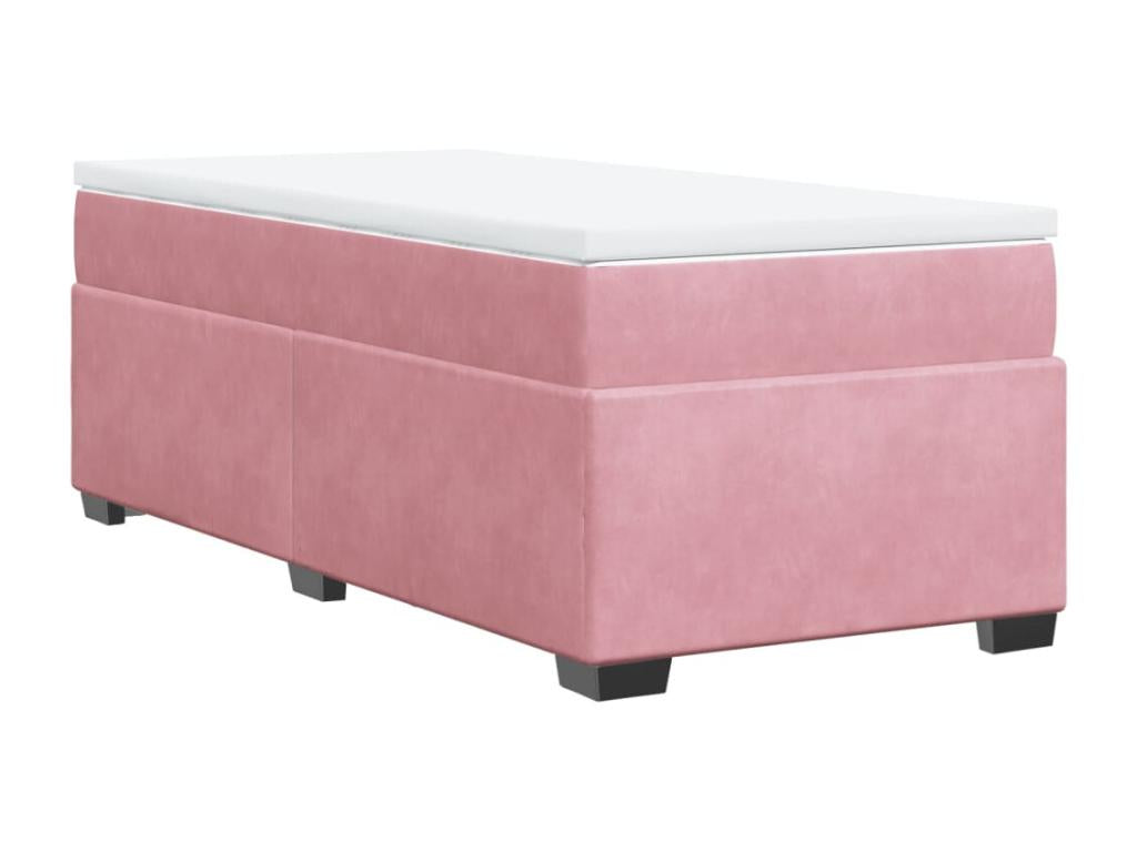 Delimoa bed base with mattress, Rose 100x200 cm Velvet 09933XBTI