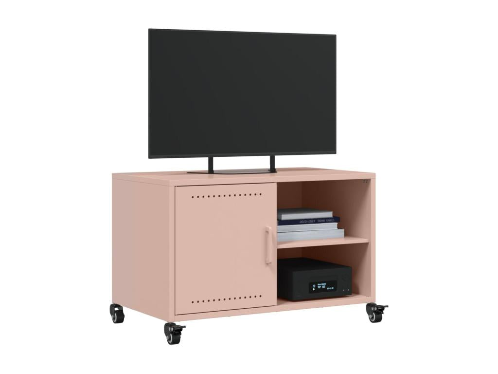 Pink TV stand 68x39x43.5 cm steel 19996ATNT