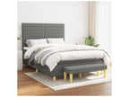 Delimoa bed base with mattress, dark grey, 140x200 cm, fabric, 88760KNON