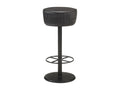 Black Genuine Leather Bar Stool 89028PBML