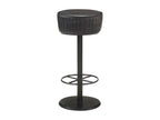 Black Genuine Leather Bar Stool 89028PBML