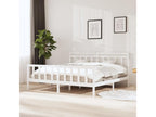 White Solid Wood Bed Frame 200x200 cm 29716MUWF
