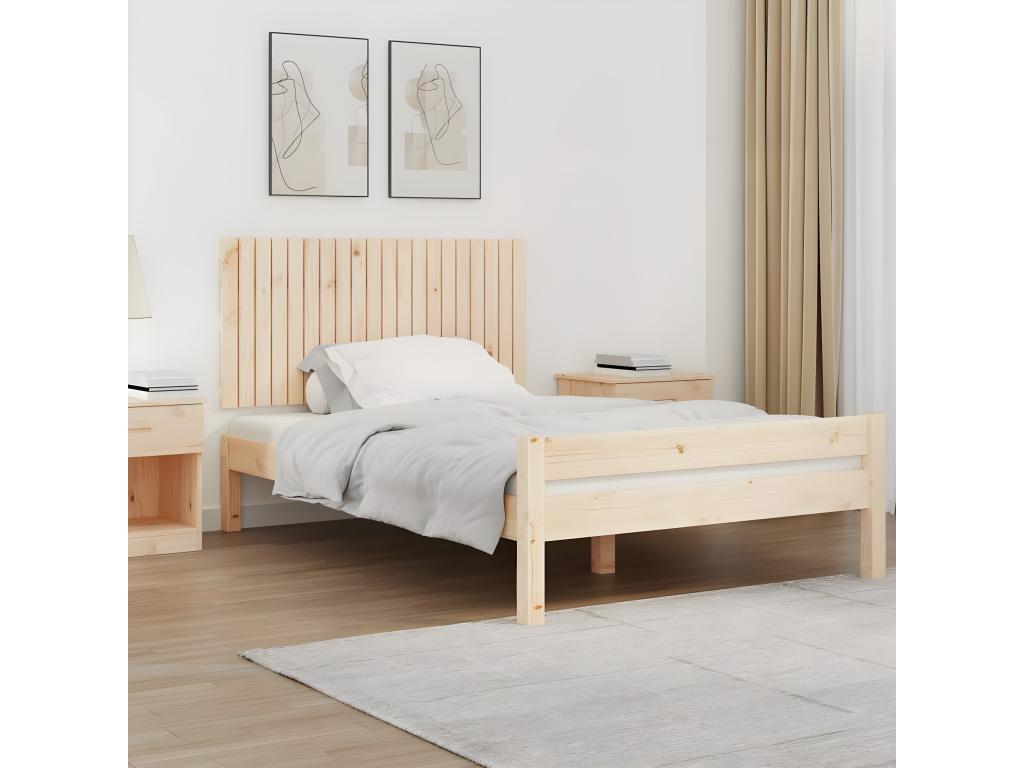 Wall-mounted headboard 127.5x3x60 cm Solid pine wood 29213LZOW