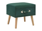 2-Piece Bedside Tables, Green, 40x35x40 cm, Velvet, 86103NYHB