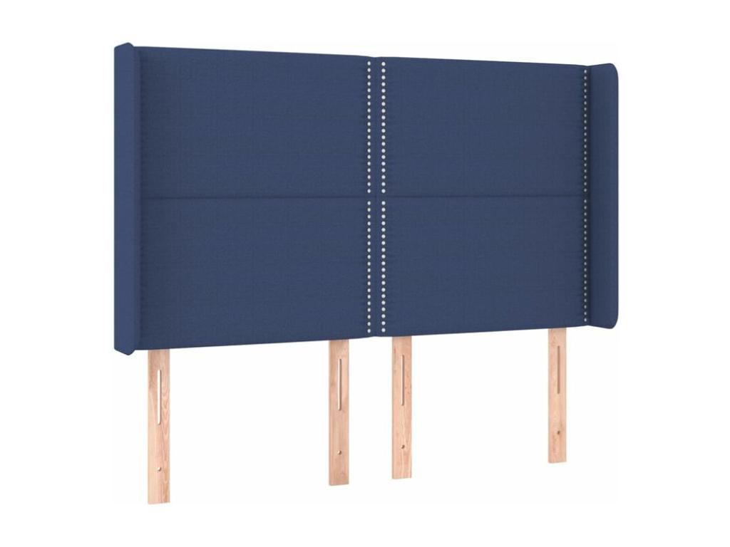 Delimoa bed base with LED mattress, blue, 140x200 cm, fabric, 93168IDUG