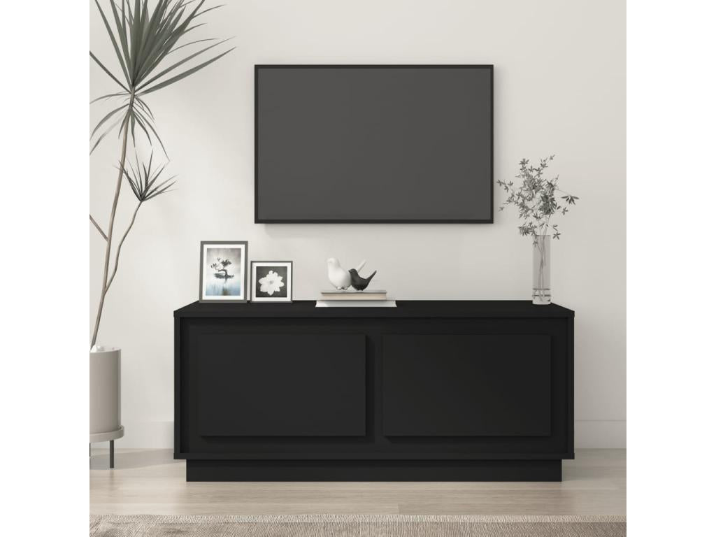 Black coffee table 102x50x44 engineered wood 11732CXUA