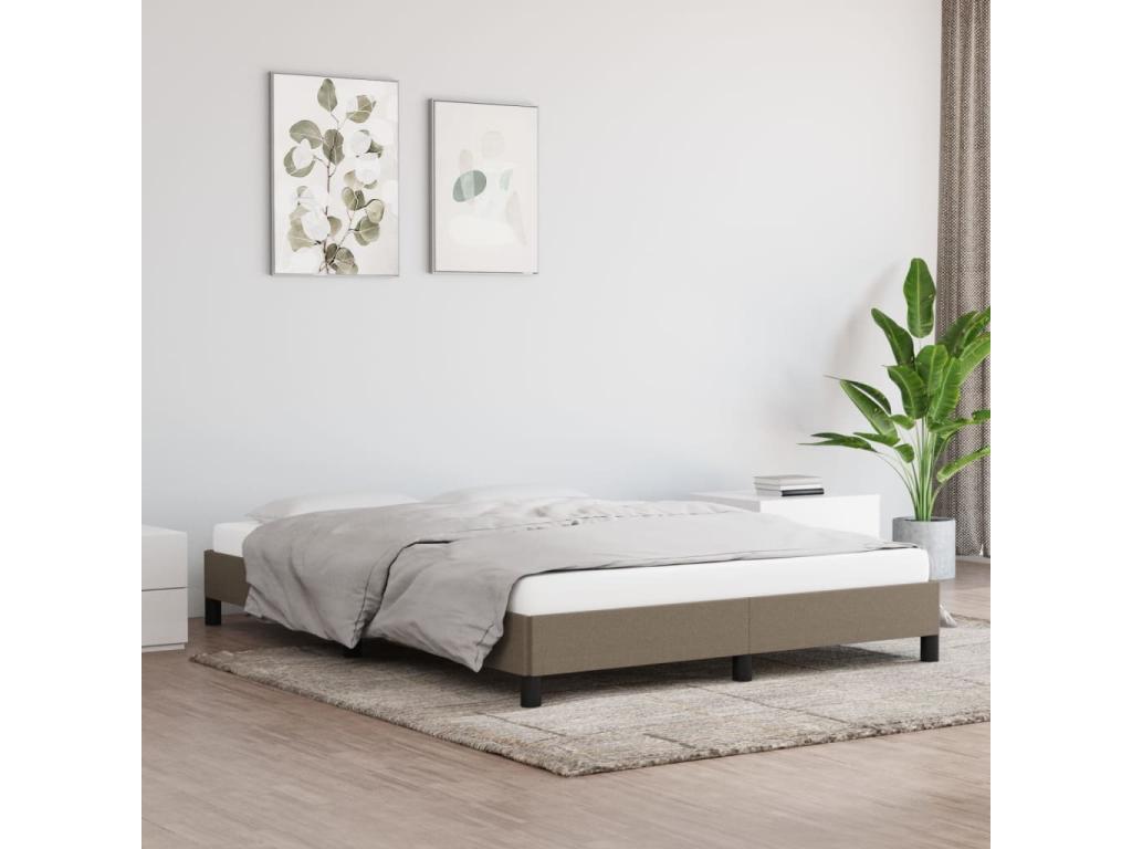 Bed frame without mattress Delimoa 140x190 cm fabric 47791RWBY
