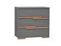 Artanzy 3-drawer chest, Grey and wood, 00343BGLN