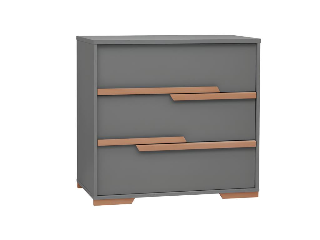 Artanzy 3-drawer chest, Grey and wood, 00343BGLN