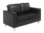 Delimoa 2-seater faux leather sofa - Black 63447HRWD