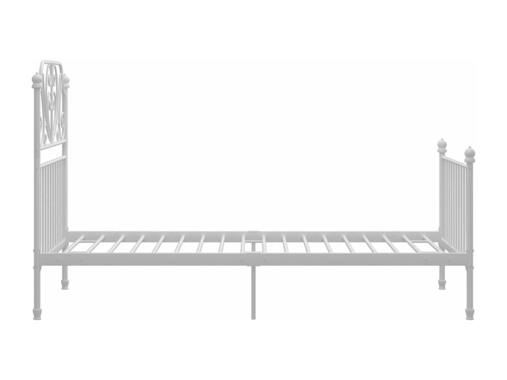 White Metal Bed Frame 90x200 cm 06123UIUM