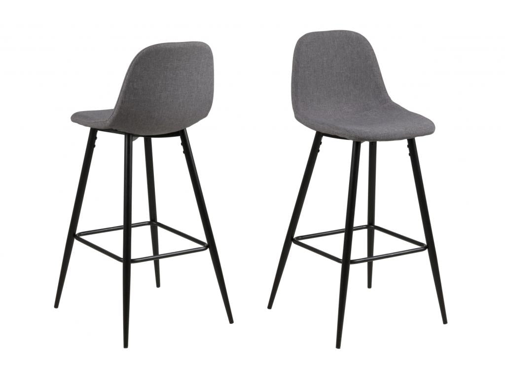 Delimoa Light Grey Fabric Bar Stool. 21413PUGO