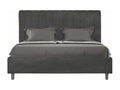 Delimoa 10687UIKS Upholstered Bed without Mattress 160x200 cm Grey Microfiber