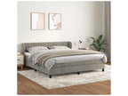 Artanzy bed base and mattress, light grey, 180x200 cm, velvet, 76989DXCP