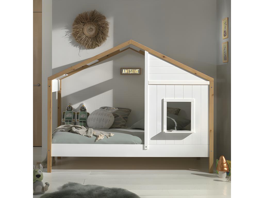 Delimoa II Children's Cabin Bed 90x200cm White 19331PIZV