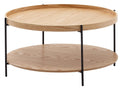 Coffee table 78x78x40 cm around the coffee table in wood and metal 52861BYNJ