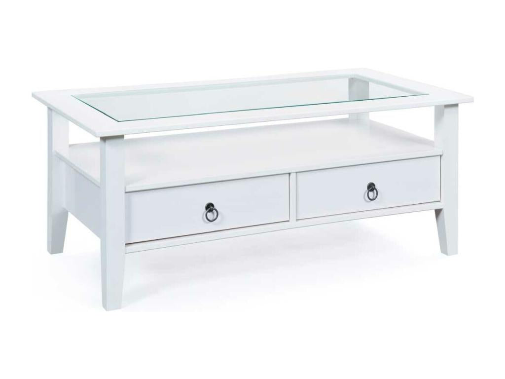 Delimoa coffee table with 2 drawers, white. 92740CTBV