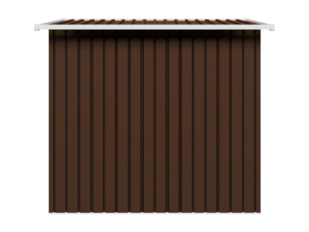 Brown garden storage shed, 194x121x181 cm, steel, 40083LKLK
