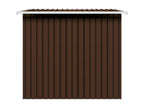 Brown garden storage shed, 194x121x181 cm, steel, 40083LKLK