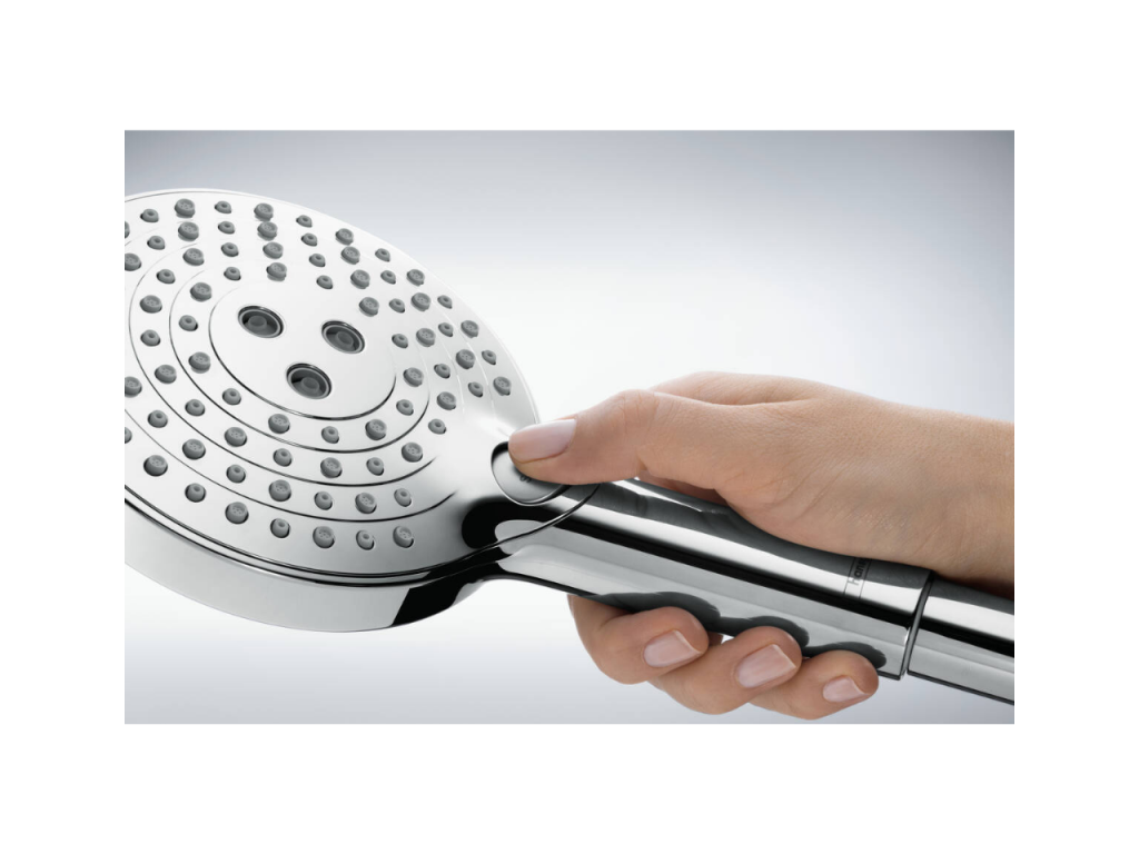 Delimoa Raindance Select S 240 thermostatic shower column, brushed chrome black, 59195XCDT