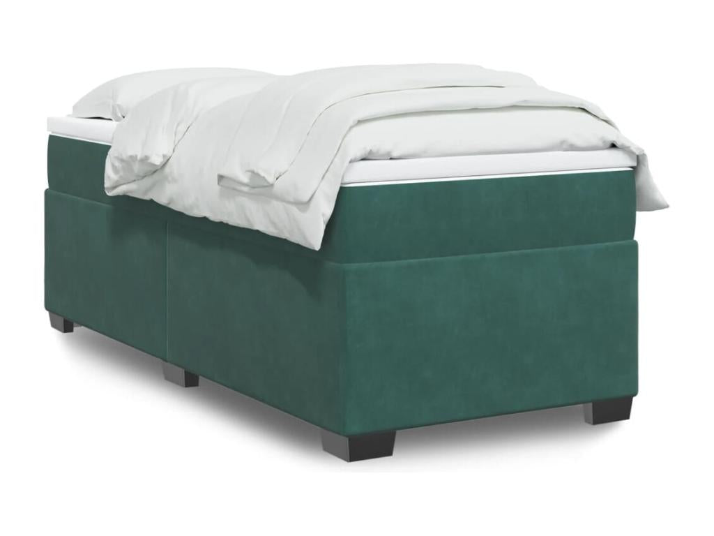 Delimoa bed base with mattress, dark green, 90x200 cm, 40635DUCC