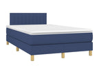 Artanzy bed base with mattress and blue LED light, 120x190 cm, fabric, 84496VGRG