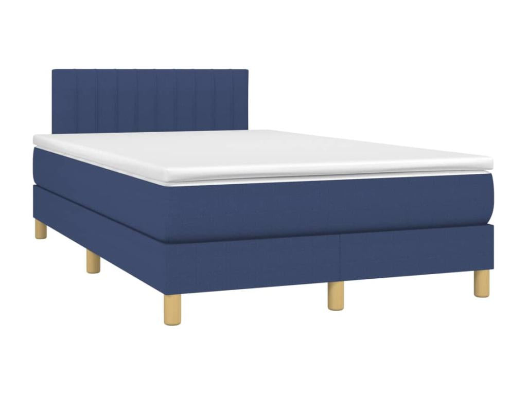 Artanzy bed base with mattress and blue LED light, 120x190 cm, fabric, 84496VGRG
