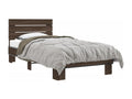 Bed frame without mattress, brown oak, 75x190 cm, 39225KBIE