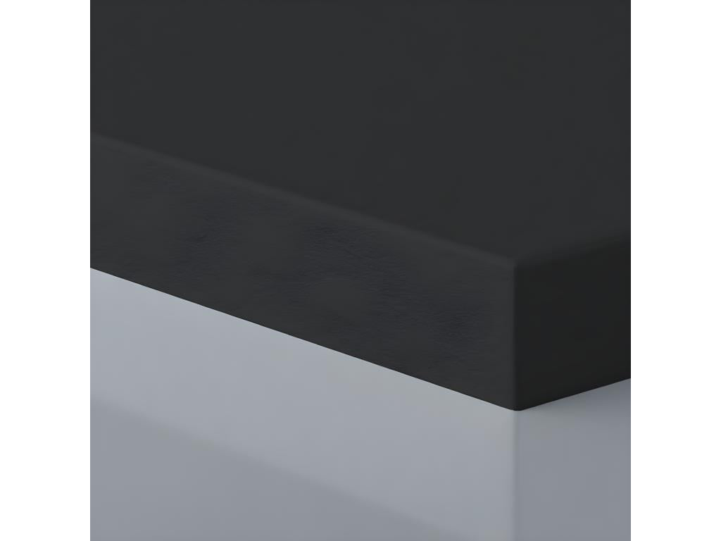 Extra-flat 70x130 cm PURE shower tray in black slate-effect resin with stainless steel grate 67846FXWZ